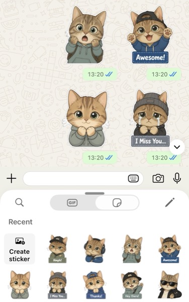 Stickers in WhatsApp